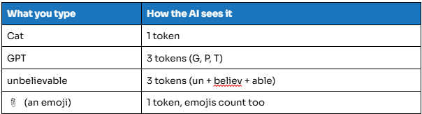 What you type, How the AI sees it